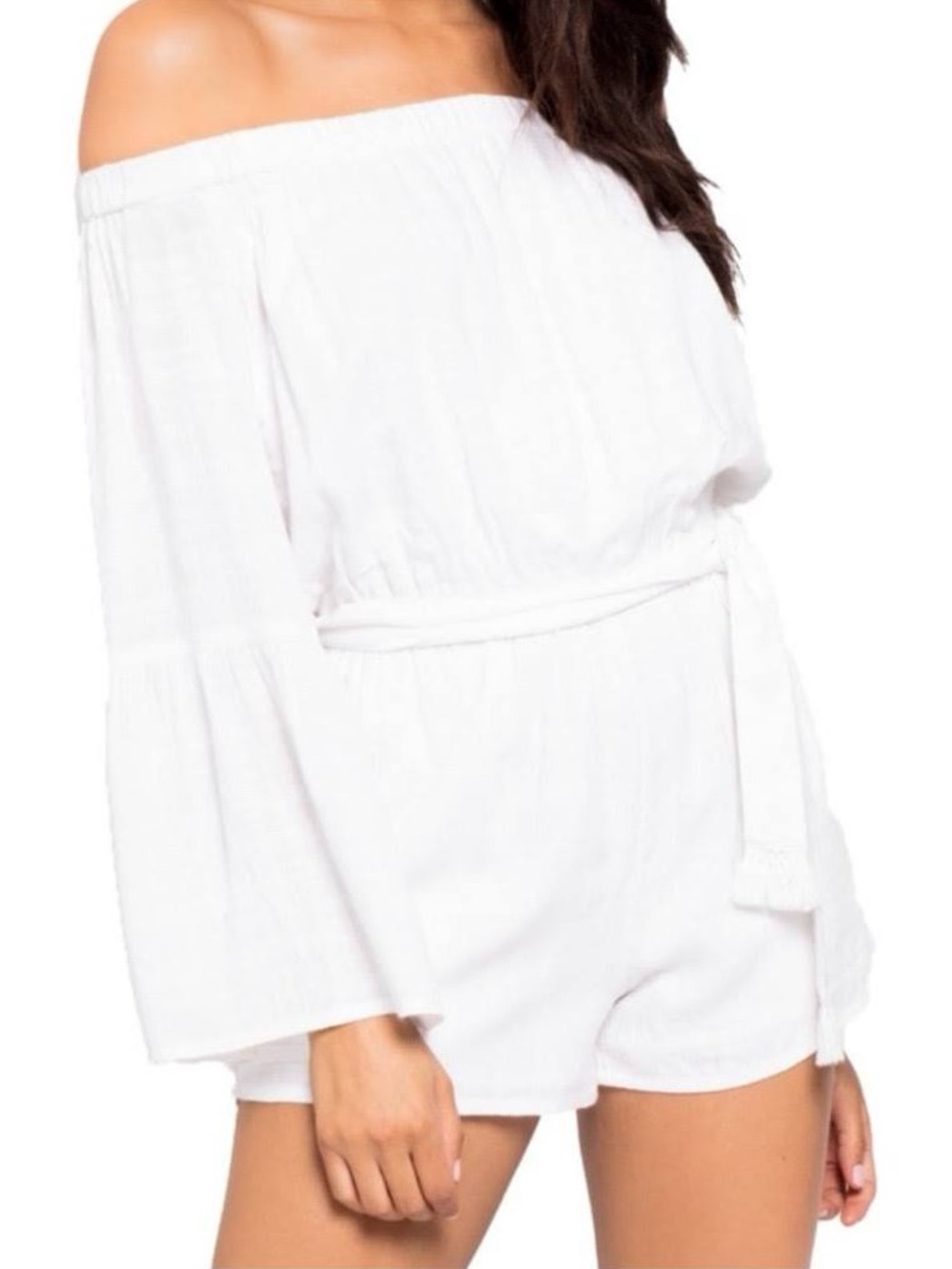 LSpace | Miranda White Off-Shoulder Romper